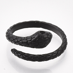 合金カフ指輪  ヘビ  ブラック  サイズ7  17mm
