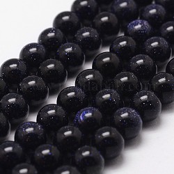 Blaufluss Perlen Stränge, Runde, 8 mm, Bohrung: 1 mm, ca. 49 Stk. / Strang, 15 Zoll