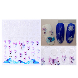 Wasserzeichen-Slider-Gel-Nagelkunst, 3D Blumen-/Obst-/Tier-Nageldesign-Maniküre-Tipps, für Frauen Mädchen Maniküre Nail Art Dekoration, Mischfarbe, 9x7.7 cm