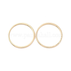 Anelli di collegamento in ottone con placcatura ionica (ip)., anello rotondo, vero placcato oro 18k, 20x1mm, diametro interno: 18mm