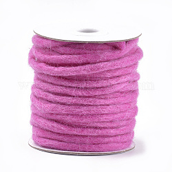 100% fil de laine fait main, fuchsia, 3~6mm, environ 20 m / bibone 