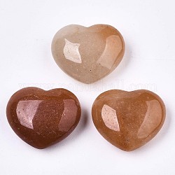 Piedra de amor de corazón de aventurina roja natural, piedra de palma de bolsillo para el equilibrio de reiki, 20x23x10mm