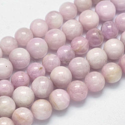 Runde natürliche kunzite Perlen Stränge, Spodumenperlen, Klasse ab +, 12 mm, Bohrung: 1 mm, ca. 32 Stk. / Strang, 15.5 Zoll