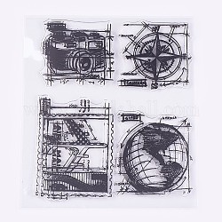 シリコーン切手  DIYスクラップブッキング用  装飾的なフォトアルバム  カード作り  旅のテーマ  透明  55~69x59~86mm