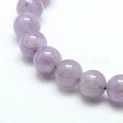 Natural Amethyst Beads Strands, Round, Amethyst, 10mm, Hole: 1mm, about 38pcs/strand, 15.75inch