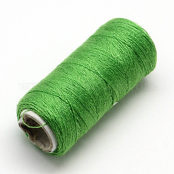 402 Polyester-Nähgarn Schnüre für Tuch oder DIY Fertigkeit, lime green, 0.1 mm, ca. 120 m / Rolle, 10 Rollen / Beutel