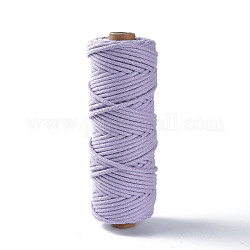Cotton String Threads, Macrame Cord, Decorative String Threads, for DIY Crafts, Gift Wrapping and Jewelry Making, Lilac, 3mm, about 54.68 yards(50m)/roll