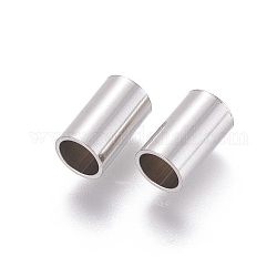 304 Stainless Steel Tube Beads, Stainless Steel Color, 10x6mm, Hole: 5mm