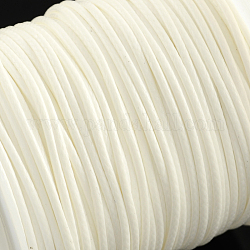 Cordes en polyester ciré coréen, blanc, 1mm, environ 10.93 yards (10 m)/rouleau, 25 rouleaux / sac