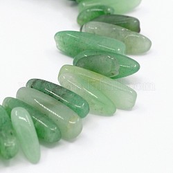 Natural Green Aventurine Bead Strands, Chips, 10~26x3~10x2~10mm, Hole: 1mm, about 15.7inch