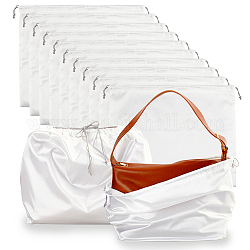 Nbeads 12 pz sacchetti di seta antipolvere con coulisse, 15.7x20 borsa portaoggetti bianca di grandi dimensioni con coulisse, grande borsa regalo in seta per gioielli, custodia da viaggio per vestiti, borsa, borsa, scarpe