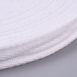 Baumwollbänder, Fischgrätenband, für Schmuck machen, weiß, 5/8 Zoll (15 mm), 45 m / Rolle