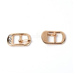 Alloy with Rhinestone DIY Bags Accessories, Bags Buckle, Light Gold, 2x1.3x0.25cm