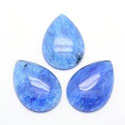 Cabuchones de vidrio de piedra de sandía azul, lágrima, 33.5x24x6.5~7mm