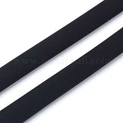 PVC合成ゴムコード  フラット  ブラック  10x2.5mm  約54.68ヤード（50m）/バンドル