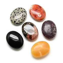 Натуральный и синтетический смешанный камень овальный пальмовый камень, Лечебный карманный камень Рейки для снятия стресса при тревоге, 44~46x34~36x15~17 мм