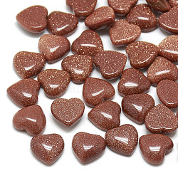 Cabochon Goldstone sintetici, cuore, 25x23x7.5mm