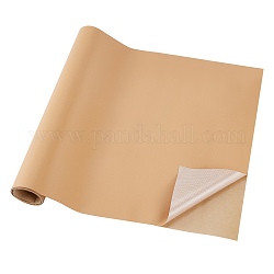 Gorgecraft 1 feuille rectangle en cuir pvc tissu autocollant, pour canapé/siège patch, burlywood, 137x35x0.04 cm