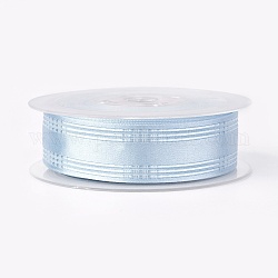 Einseitiges Polyester-Satinband, mit Texturkante, hellblau, 3/8 Zoll (9 mm), etwa 50 yards / Rolle (45.72 m / Rolle)