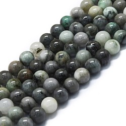 Brins de perles de quartz émeraude naturelle, ronde, 10mm, Trou: 1.2mm, Environ 39 pcs/chapelet, 15.75 pouce (40 cm)