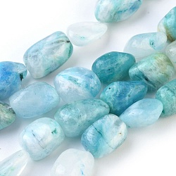 Brins de perles d'hémimorphite naturelle, pierre roulée, pépites, 11~20x7~11mm, Trou: 1mm, Environ 29~30 pcs/chapelet, 15.3~15.7 pouce (39~40 cm)