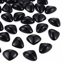 Cabochons en plastique, nez triangulaire, noir, 12.5x16.5x5.5mm