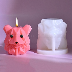 DIY-Kerzenformen aus Silikon im Origami-Stil, zur Herstellung von Duftkerzen, Hund, 8.3x8.8 cm