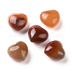 Натуральный красный агат сердце любовь камень, карманный пальмовый камень для балансировки рейки, 24x25.5x15.5 мм