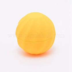 Kunststoff leere Lippenbalsam Kugelbehälter, kosmetische Verpackung Lippenbalsam Ball, golden, 4.2 cm, Innendurchmesser: 2.8 cm, Kapazität: 7 g (0.23 fl. oz), 4 Stück / Set