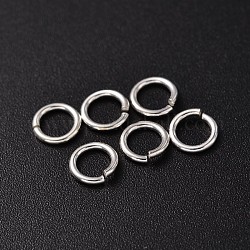 925 anello di salto aperto in argento sterling, anelli rotondi, argento, 5x0.8mm, Foro: 3.5 mm, su 20pcs / g