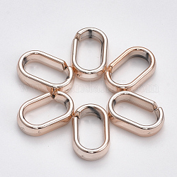 Пластиковое соединительное кольцо ccb, для изготовления кабельных цепей, овальные, розовое золото , 19x12x5 мм, внутренней меры: 14x7 мм