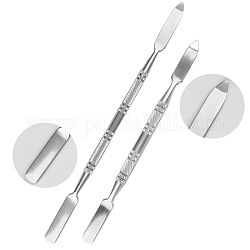 Палочка для палочки из нержавеющей стали, косметический косметический инструмент для ногтей, цвет нержавеющей стали, 11.5 см, 16 см, 2 шт / комплект