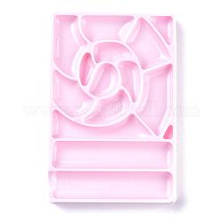 (распродажа) пластиковые цветные палитры для дизайна ногтей, маникюрный маникюр с гелевой палитрой, прямоугольные, розовые, 120x80x12 мм