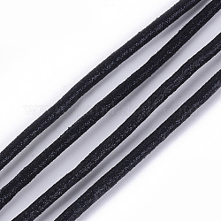 PU Leather Cords, Black, 3mm, about 109.36 yards(100m)/bundle