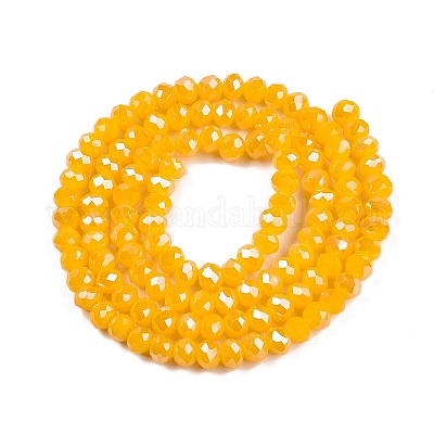 Chapelets de perles en verre électroplaqué&nbsp;EGLA-A044-P4mm-A29-1