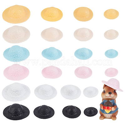 Craftdady Lot de 100 mini chapeaux colorés en laine tissée pour poupée, accessoires pour cheveux, pour Noël, loisirs créatifs, fabrication de bijoux