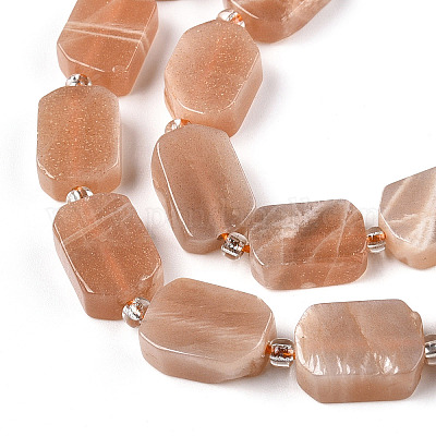 Natürliche sunstone Perlen Stränge&nbsp;G-T138-25-1