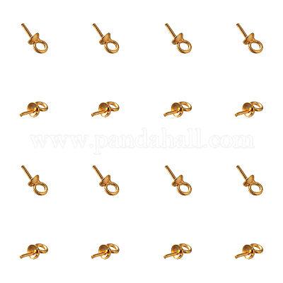 PandaHall perno per la testa anello di salto Kit di 2920 pezzi per la creazione di gioielli con gancio per orecchini chiusura a moschettone perno per orecchini perno a vite oro e argento 