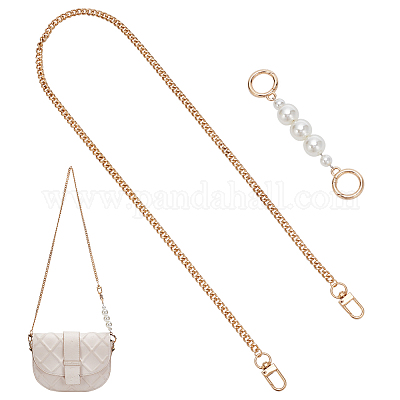 4 Pcs Purse Chain Strap Extender 7.9 Inch Purse Chain and 8 Pcs Studs  Rivets D Ring, Flat Purse Strap Extender with Post Head Buttons Bag with  Hole