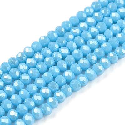 Chapelets de perles en verre électroplaqué&nbsp;EGLA-A044-P2mm-A08-1