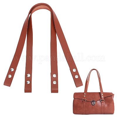 PH PandaHall 2pcs PU Leather Bag Straps, 27.8” Shoulder Bag Handles with  Snap Buttons Handbag Replacement Straps for Clutch Underarm Bag Handmade  Bag