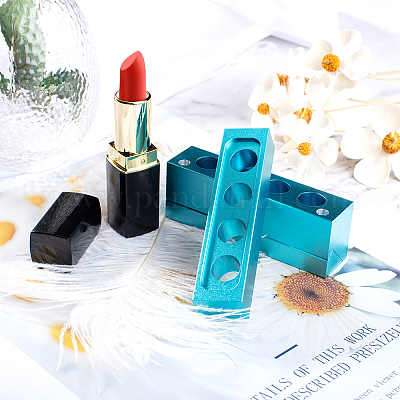 DIY Lipstick Mold, 2 Holes Dual Use DIY Lipstick Aluminum Mold for Makeup  Cosmetics-Lip Balm Make Tool Kit Set