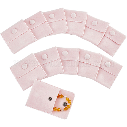 NBEADS 12 Pcs Velvet Jewelry Pouches with Snap Button TP-NB0001-41A-01-1