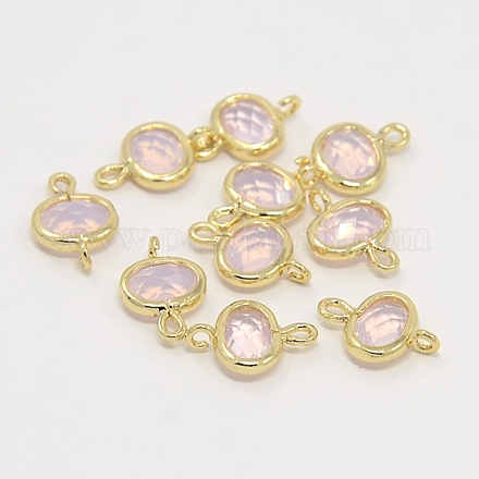 Real Gold Plated Brass Glass Links GLAA-J025-07G-1