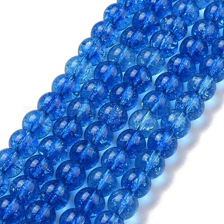 Knistern Glas runde Perle Stränge CCG-C001-01B-03-1