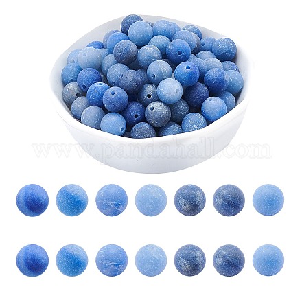 Brins de perles d'aventurine bleu naturel arricraft G-AR0001-54-1