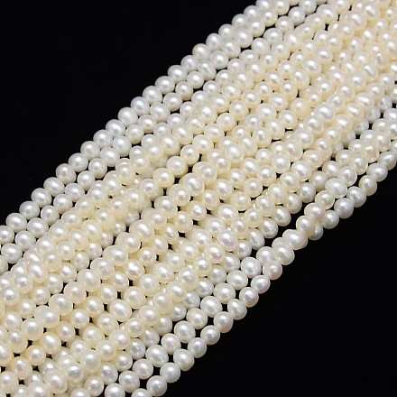 Fili di perle di perle d'acqua dolce coltivate naturali PEAR-L001-F-13-1