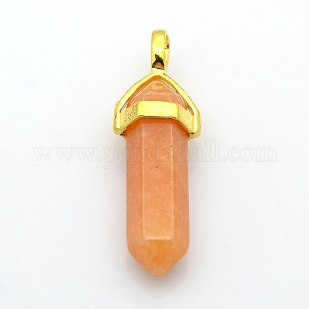 Natural Bullet Gemstone Double Terminated Pointed Pendants G-N0121-11-1
