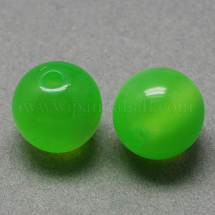 Round Imitation Cat Eye Resin Beads RESI-R157-10mm-05-1