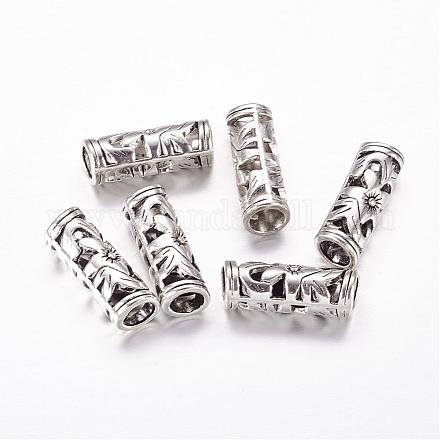 Tibetischen Stil hohlen Rohr Perlen X-LF10482Y-1